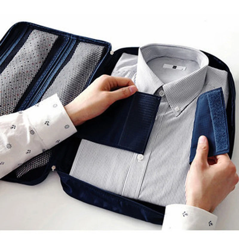 

Foldable Nylon Mesh Storage Packing Bag for Men's T Shirt Travelling Organizer Case Organized Travel Bag To Protect T Shirt