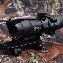 Тактический trijicon ACOG Стиль зеленое волокно оптика 1x32 прицел водонепроницаемый для охоты стрельба M7262