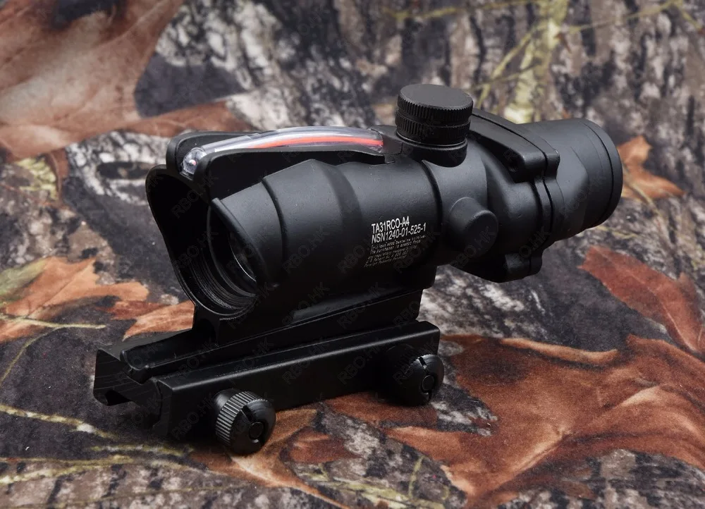 التكتيكية trijicon الفريق التعاوني نمط الأخضر الألياف البصرية 1x32 بندقية نطاق للماء للصيد اطلاق النار M7262