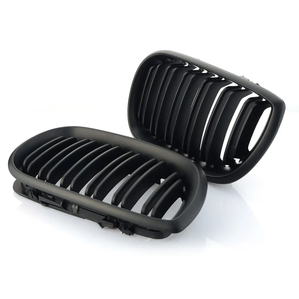 

Car Style Gloss Black Front Kidney Double Slat Grill Grille For BMW E46 4 Door 4D 3 Series 2002-2005