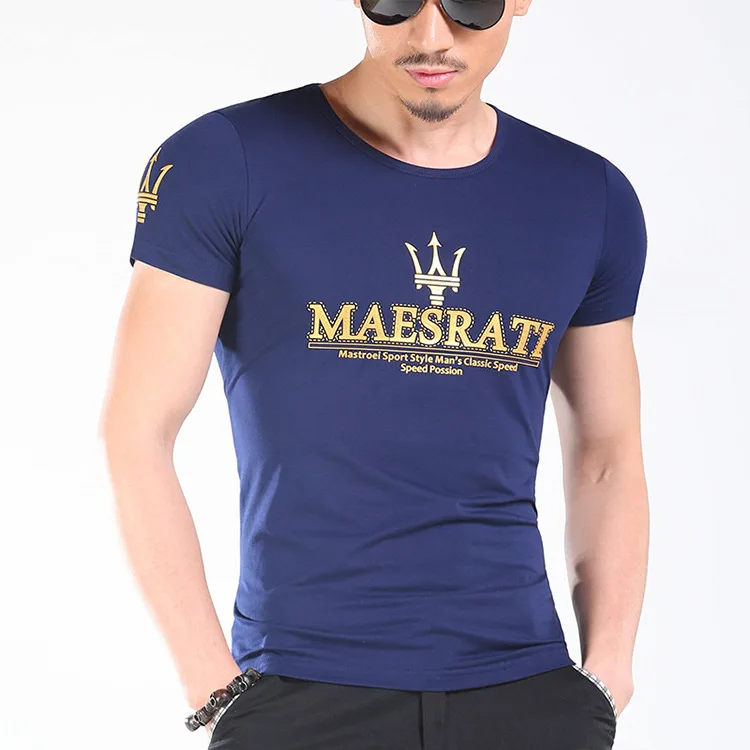 新しい2017送料無料新しいレトロファッションメンズブランド夏カジュアルtシャツ半袖ドレス高級男