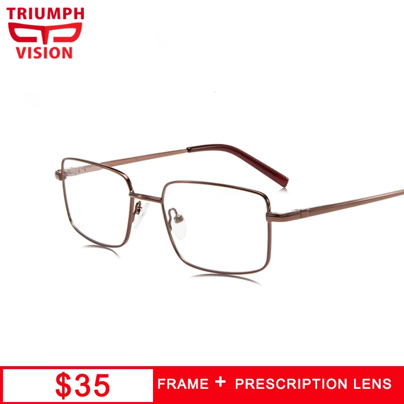 TRIUMPH VISION Metal Rectangle Myopia Astigmatism Eye Glasses