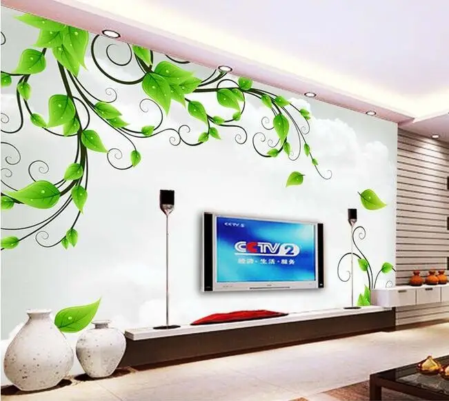 

3d wallpaper custom mural non-woven 3d room wallpaper 3d Green vine TV setting wall paintings photo 3d wall murals wallpaper