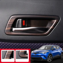 Auto Car Styling Porte Interne di Coppa Ciotola Maniglia Cornice del Pannello di Copertura Trim 1 pz Per Toyota C-HR CHR 2016- 2018