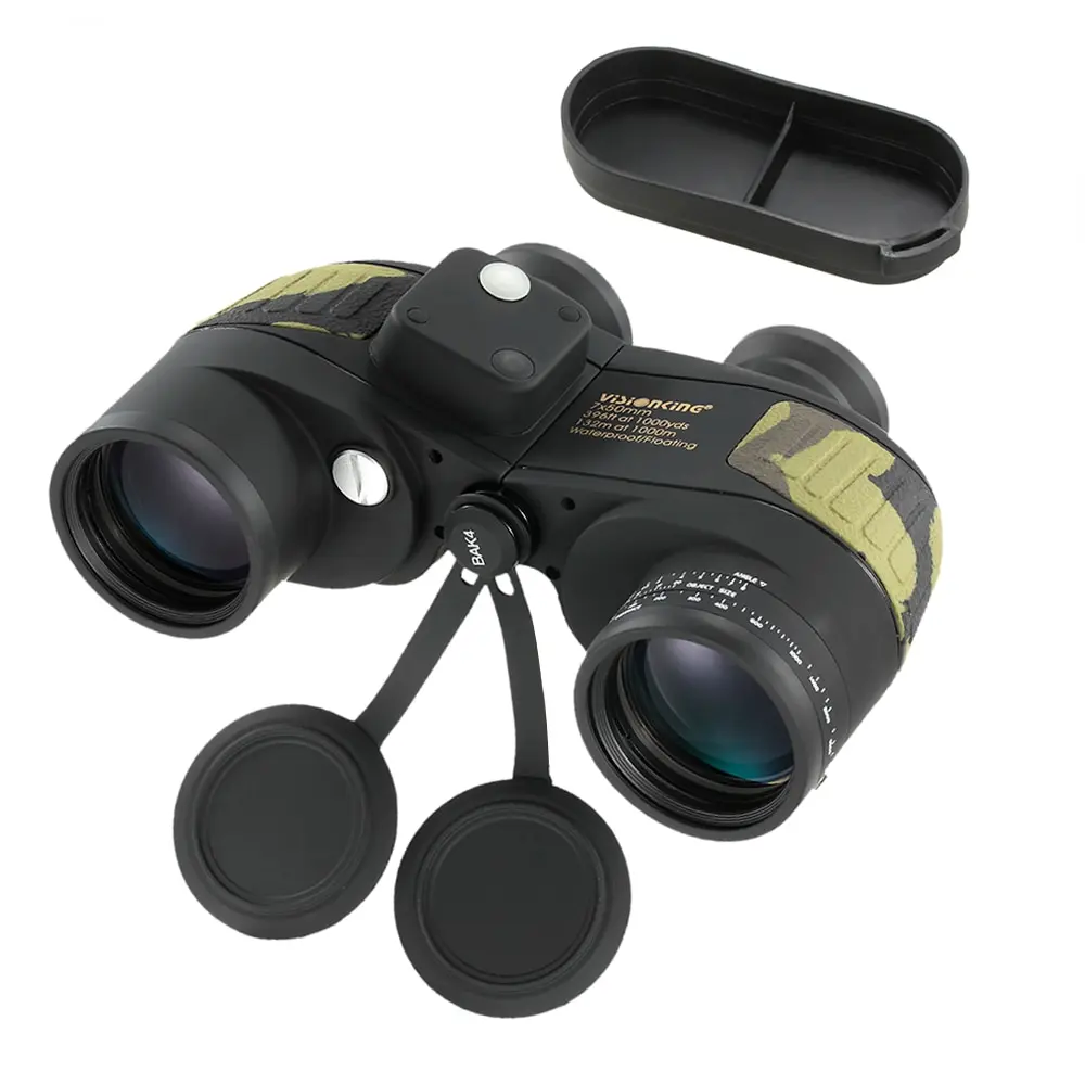 

New 7x50LS Binoculars Telescope Waterproof Fogproof Marine Binoculars Navigation Boating Fishing Scope with Lens Cloth and Strap