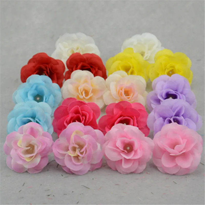 

(Can Mix Color) NEW 10PCS Artificial Rose Silk Flower Heads Decoration for Wedding Party Banquet Decorative Flowers