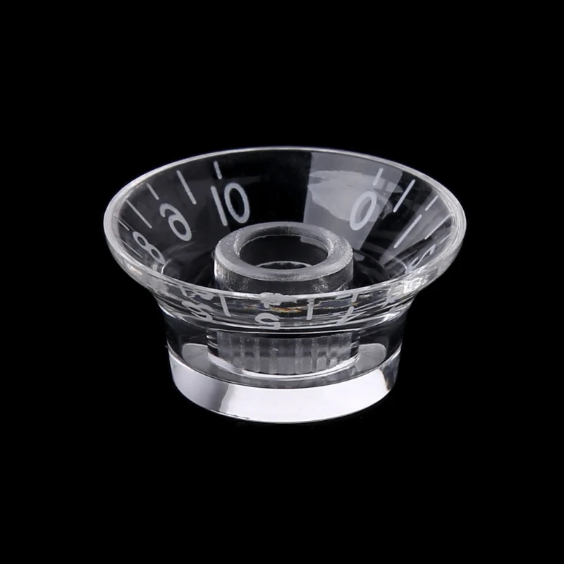 

1pc Control Knob Button Bell Shape Guitar Tone Volume Control For LP Guitar Parts Transparent White