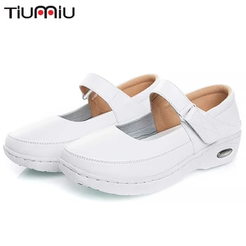 

Nurse Shoes White Slope With Soft Bottom 2018 New female Non-slip summer Breathable Hospital Nurse Doctor Medical Accessories