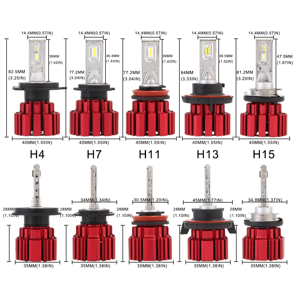 NOVSIGHT 6000K H4/9003/HB2 автомобилей головной светильник с двумя типами света светодиодный D1 H7 H11 H15 13600LM вождения 9005 9006 80~ 86W Противотуманные Светильник лампы D45