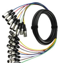 KL 1,5 м 8-канальный XLR кабель для мужчин XLR змея кабель