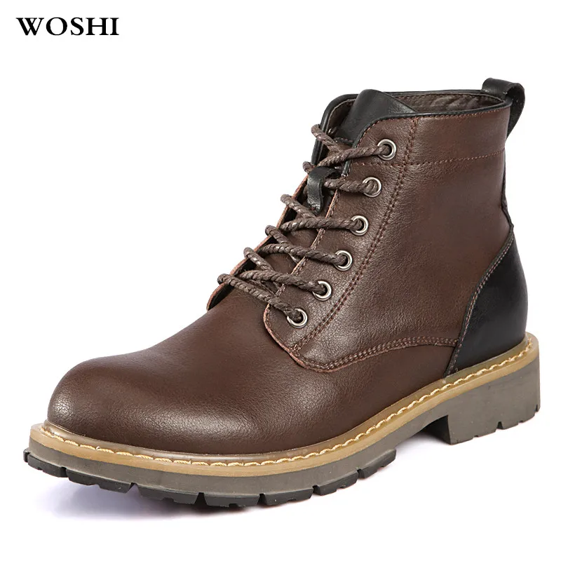 

Men's Boots Martens genuine Leather Winter Warm Shoes Motorcycle Mens Ankle Boot Doc Martins boots winter Men Oxfords Shoes k4