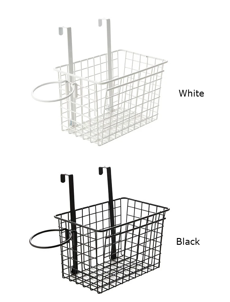 Многофункциональная металлическая корзина для хранения, креативная ванная комната, настольный шкаф, дверь, стена, Висячие мешочки, фен, Утюг, практичные стойки