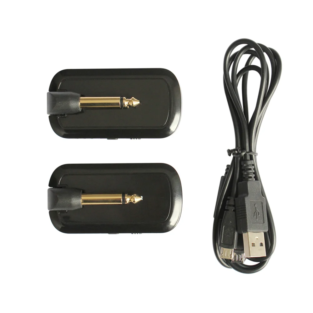 

2 Pcs 2.4GHz Guitar Wireless System Adjustable Plug Smart 32-bit Audio Guitar Transmission System YS-BUY