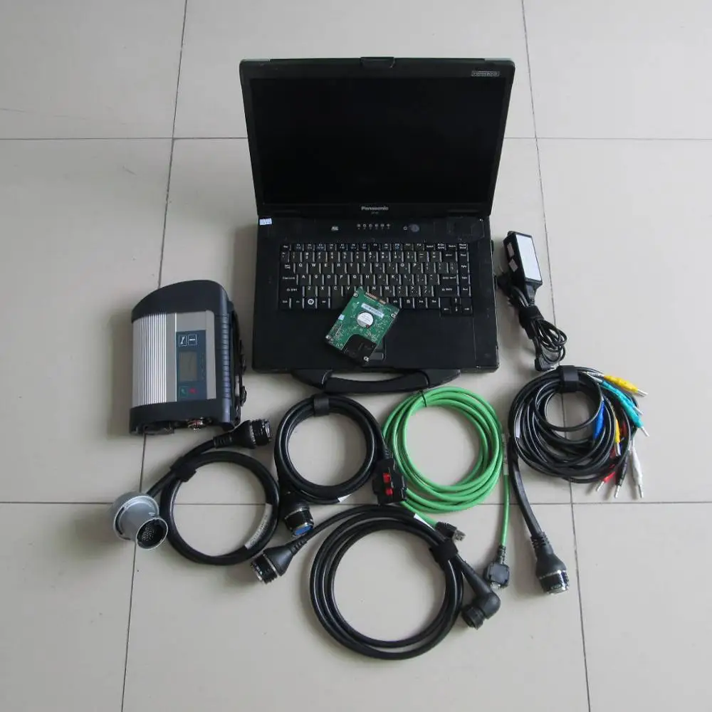 2020 12 v сканер sd connect mb star c4 диагностики с программным обеспечением HDD ноутбуком cf 52