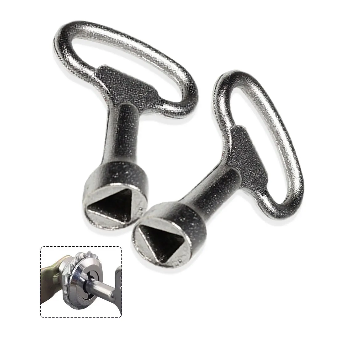Muye 2pcs 8mm /& 9mm Triangle Key Wrench Triangle Socket Key Train Electrical Cupboard Box Elevator Cabinet Switch New