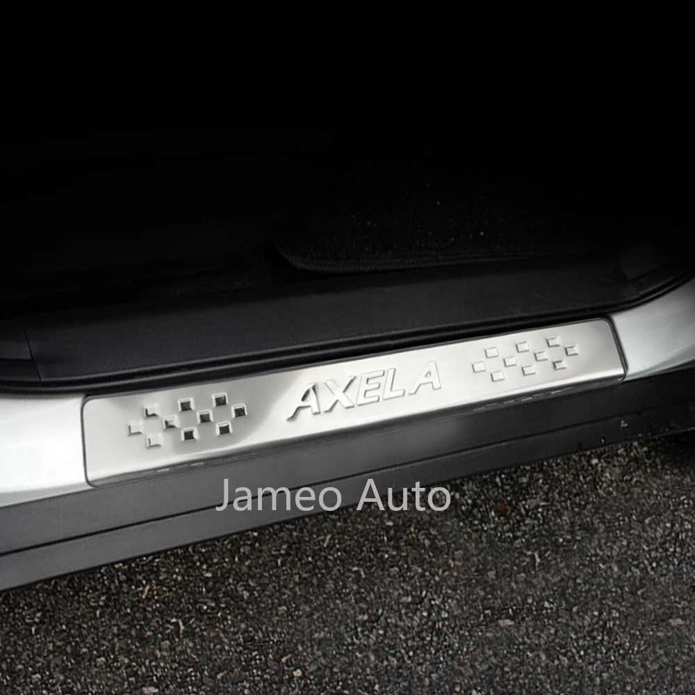 

Stainless Steel 4Pcs/Set Car Door Sill Scuff Plate Fit for Mazda 3 Axela 2014 2015 2016 2017 2018 2019 Accessories
