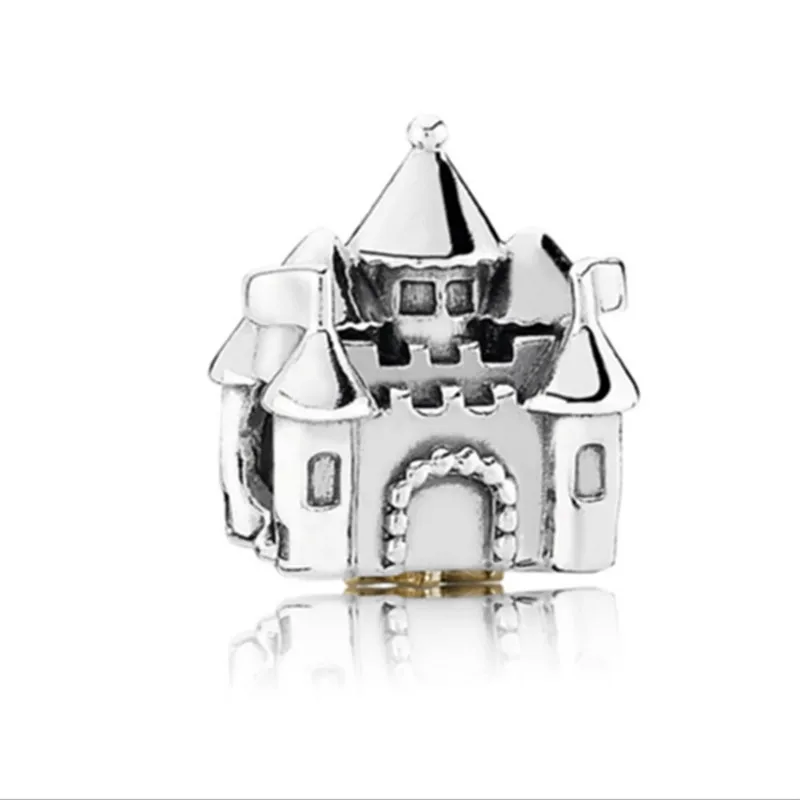 

Retro Castle DIY Jewelry Charms beads Fit Pandoraa Bracelet & Necklaces Pendant Authentic beads Jewelry making women Gifts