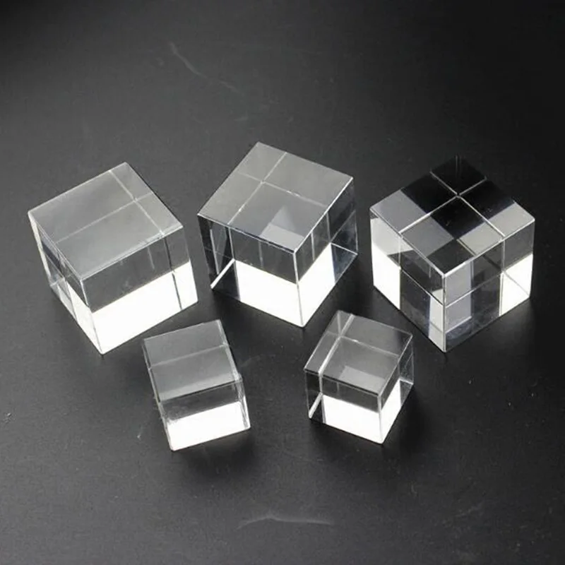 

Free Shipping 1 pc No Air Bubble High Quality K9 Optical K9 Crystal Cube Block for Lasering DIY
