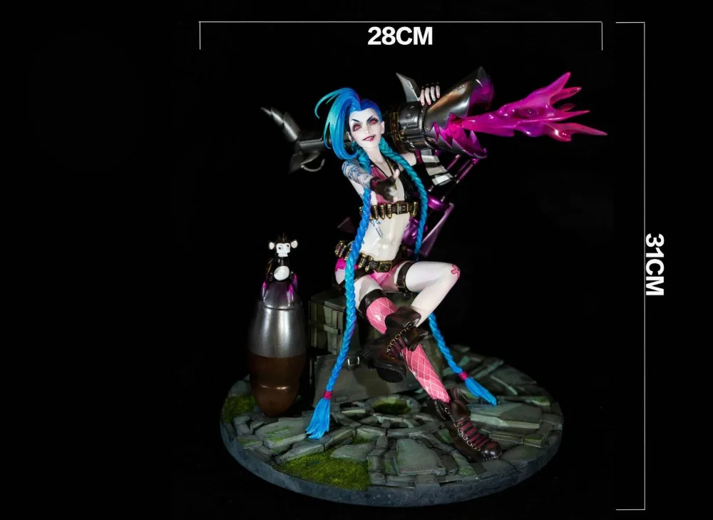 12 ''статуя аниме Jinx полная длина портрет R36 предел GK бюст сексуальные Фигурки