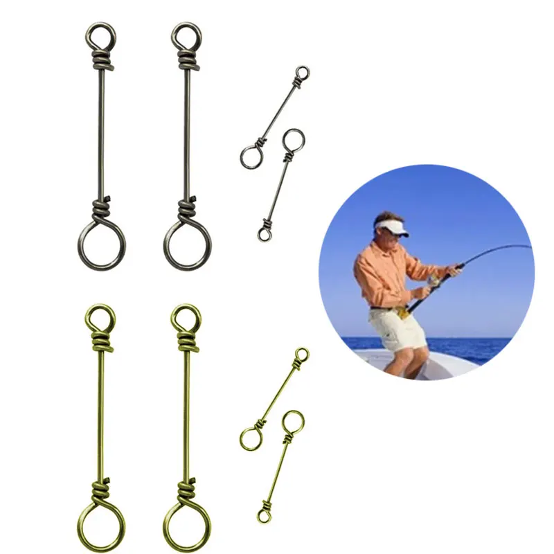 

Spring Pin Hook Stainless Steel Lock For Worm Lure Baits Fishing Tools