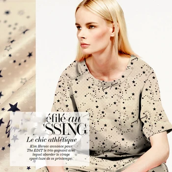 

The stars English DIY jacquard satin fabric of silk and cotton satin