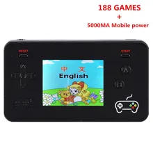Powkiddy ретро портативный игровой плеер встроенный 188 игр поддержка 5000MA Мобильная мощность портативная игровая консоль лучшие подарки