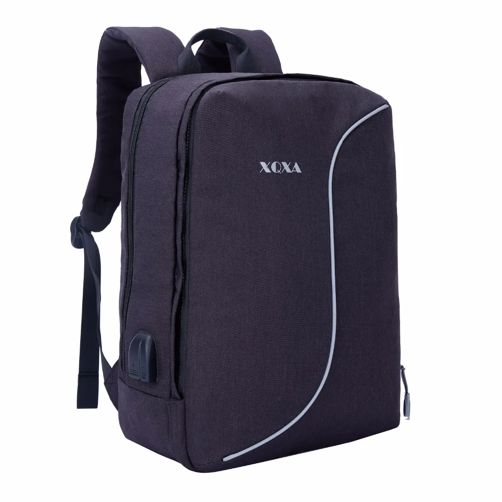 

XQXA 17" Inches Laptop Backpack Women Men Student College University Unisex School Bag For Business Travel Trip Color Black Gray