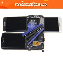 5,1 ''Супер AMOLED дисплей для SAMSUNG Galaxy S6 edge lcd G925 G925I G925F сенсорный экран дигитайзер+ рамка+ Инструменты