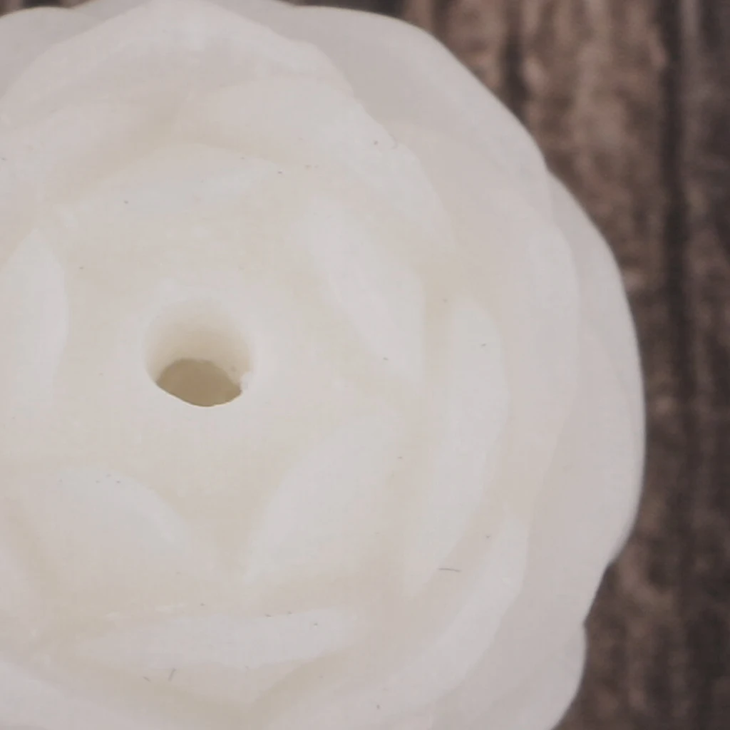 20mm White Bodhi Seed Craft Beads Wood Carved Lotus Flower DIY Beads Tibetan Buddhist Mala Beads For Jewelry Making Bracelet