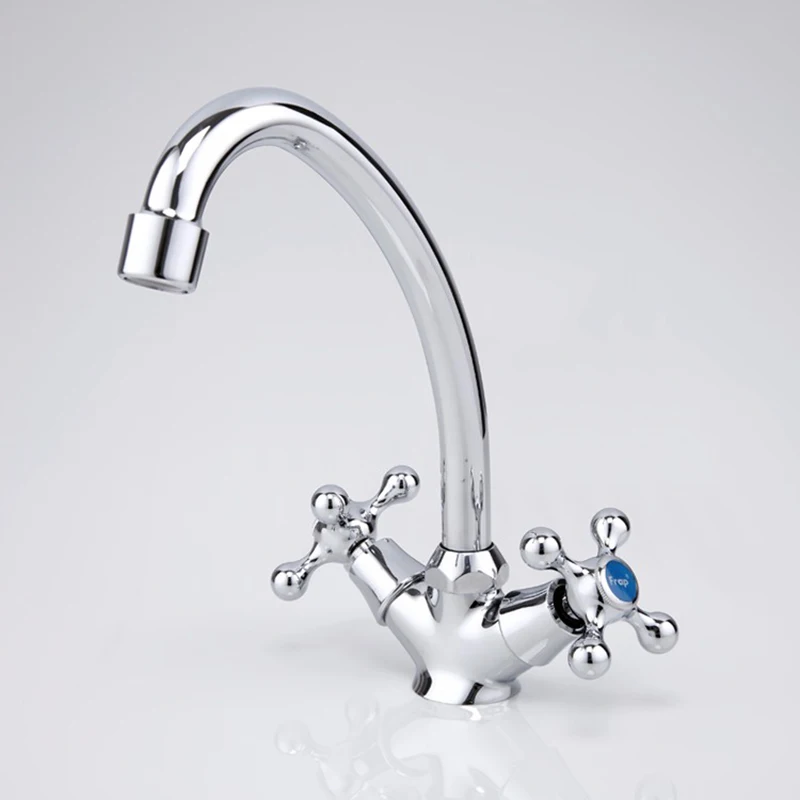 Frap 2017 Classic Kitchen Faucet Brass 360 Degree Rotation Tap Hot and Cold Water Dual Handle Torneira Cozinha Grifo Fregadero Frap 2017 Classic Kitchen Faucet Brass 360 Degree Rotation Tap Hot and Cold Water Dual Handle Torneira Cozinha Grifo Fregadero
