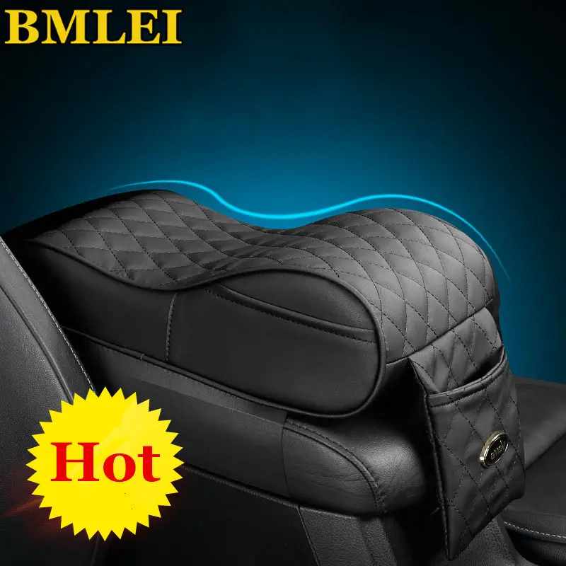 

Universal Memory Foam Car Armrest Box Mats Car Interior Armrest Pad PU Leather Styling Armrest Box Pad covers