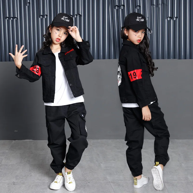 

Unisex Autumn Ballroom Jazz Hip Hop Dance Competition Costume Tank Tops Full Loose Coats for Kid Dancing Clothing Clothes Wears