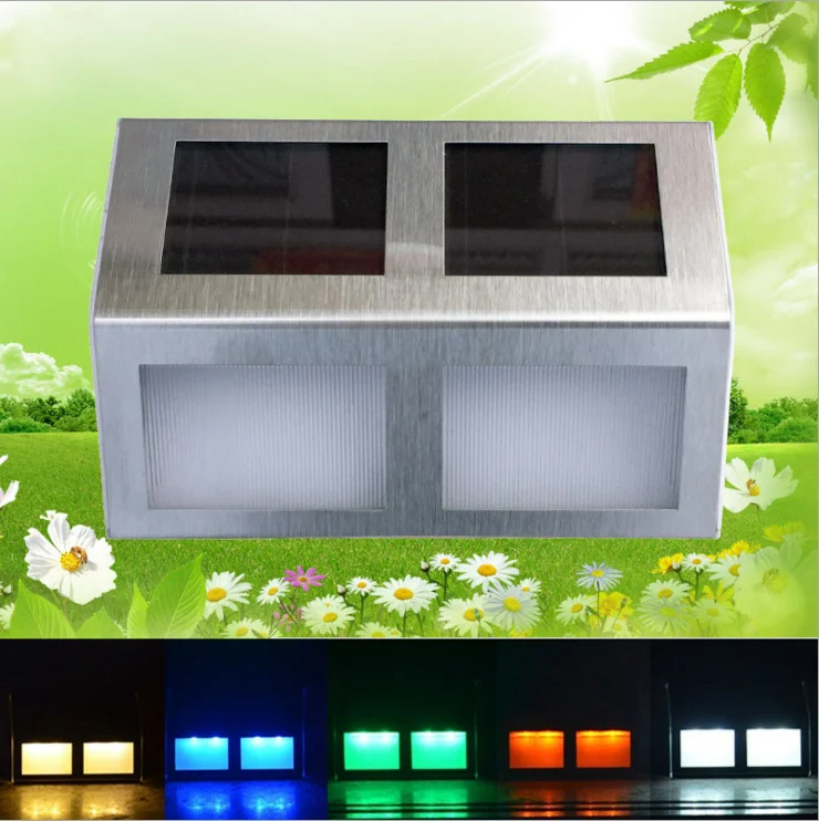 

4LED solar staircase lights outdoor lights corner lights garden decorative lights 5 colors optional