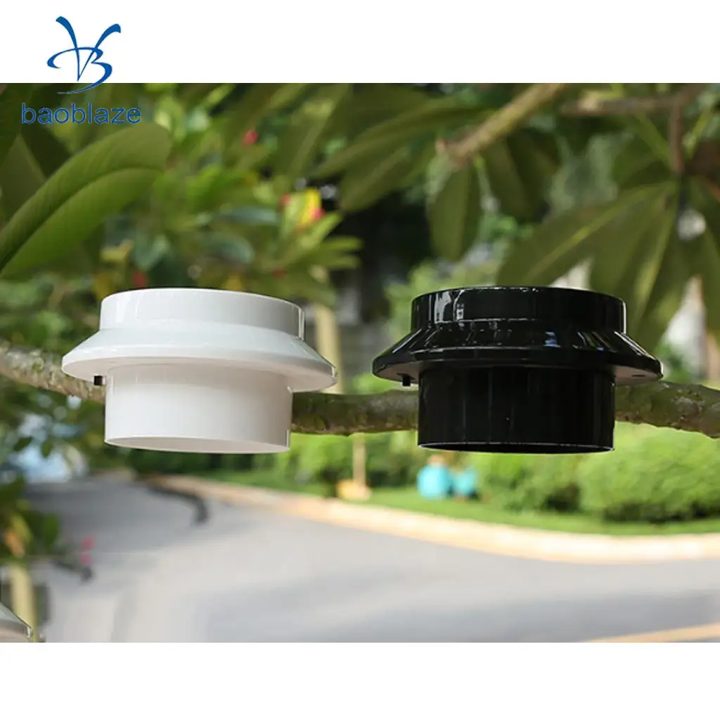 2pcs Solar Powered Yard Wall LED Light Fence Wall Lamp  White Light Black&White
