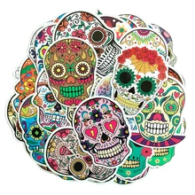 50 Pcs/lot Colorful Horror Skull Stickers For Computer PS4 Pad Phone Laptop TV Fridge Bicycle Pvc Waterproof Decal Sticker