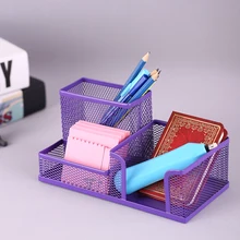 3 отделения ручка держатель для карандашницы металлическая сетка органайзер для Канцелярии канцелярские принадлежности ящик для хранения