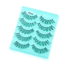 5 пар, новинка, потрясающий макияж, ручная работа, грязный крест, натуральный макияж, накладные ресницы, ресницы для наращивания, инструменты для макияжа