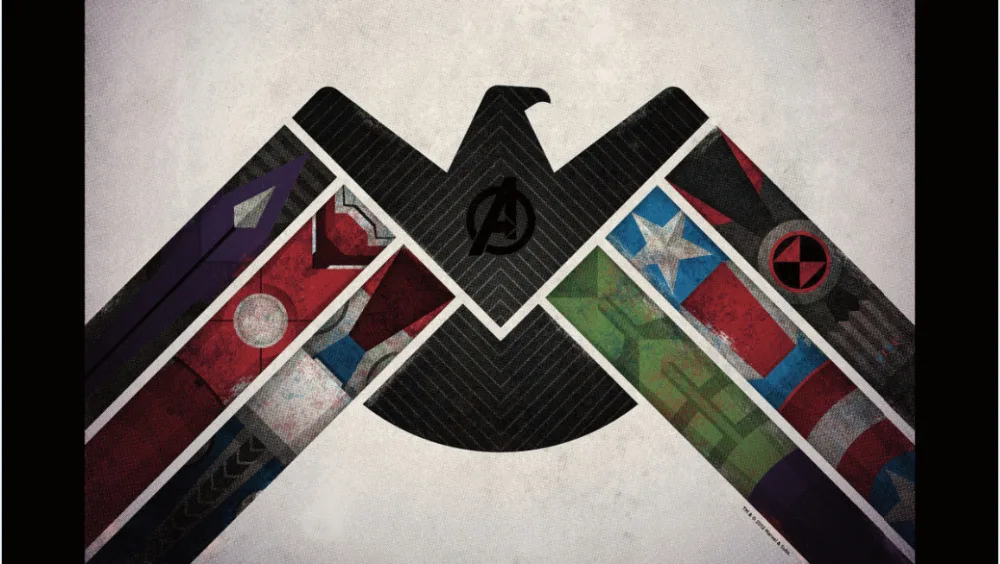 envio libre avengers iron man hulk logo cartel hd home decor wall art