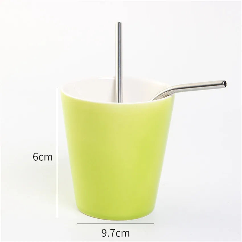 

16cm Short Drinking Straw For Kids Stainless Steel Straws Reusable Bent Straw Mug Coffee Child Drinking Straw with Cleaner Brush
