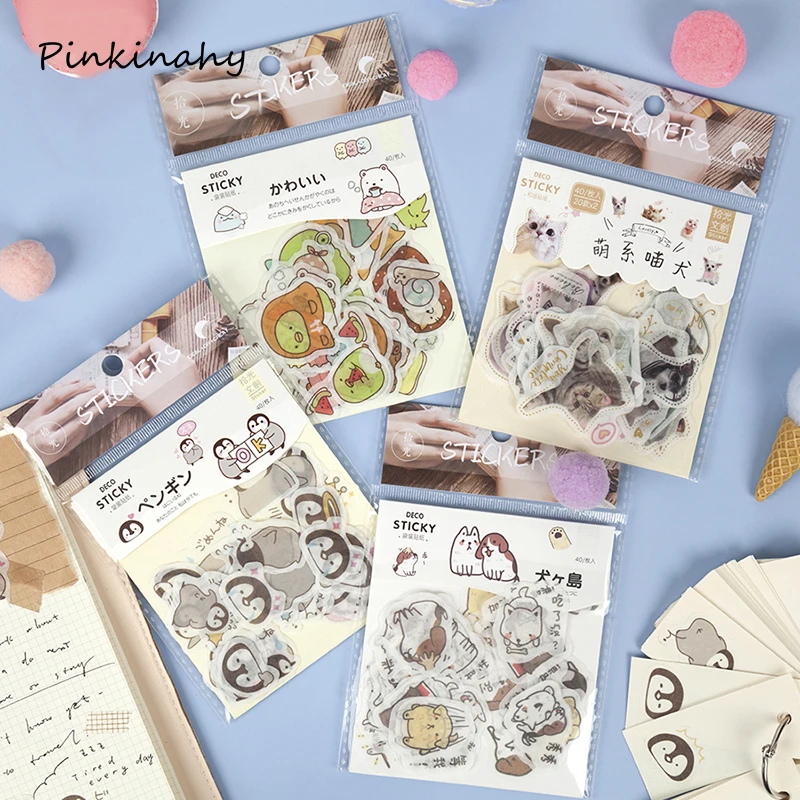 

Creative Cute Animals Cat Dog Paper Sticker Decoration DIY Ablum Diary Scrapbooking Label Sticker Cute Stationery DT021