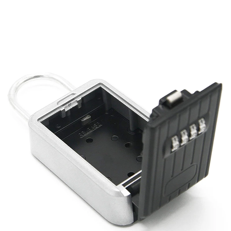

Portable Key Lock Box Secure Key Holder Durable Aluminium Alloy Material with 4 Digit Combination Waterproof Realtor Lock Box