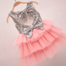 Г. дизайн, эксклюзивная одежда для маленьких девочек серебряное многослойное платье в стиле пэчворк с блестками для девочек, с сердечками на спине