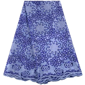 

High Quality African Swiss Voile Cotton Net Lace With Stones For Women Dress Newes Cotton Lace For Bridal Wedding Dress 1482B