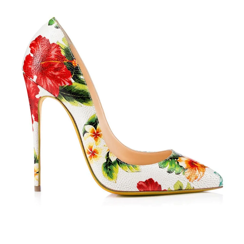 bright floral heels