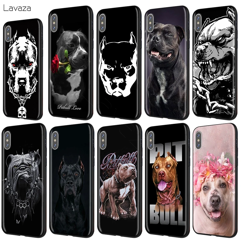 Чехол Lavaza Pit Bull для iPhone 11 Pro XS Max XR X 8 7 6 6S Plus 5 5S se