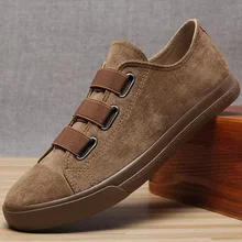 Monstcler/брендовая мужская Вулканизированная обувь; дышащие Молодежные парусиновые кроссовки; повседневные мужские лоферы; Цвет Кофейный, хаки