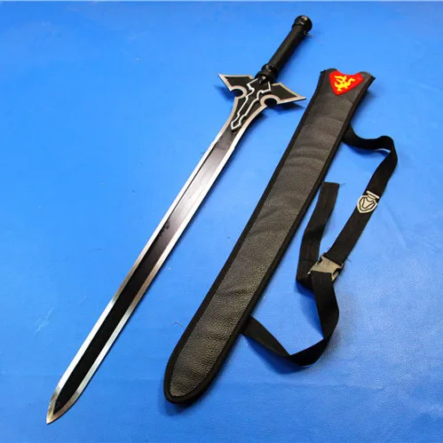 SAO sword art online Kirito real metal Swords blade weapon elusidator great sword Cosplay Prop with holster