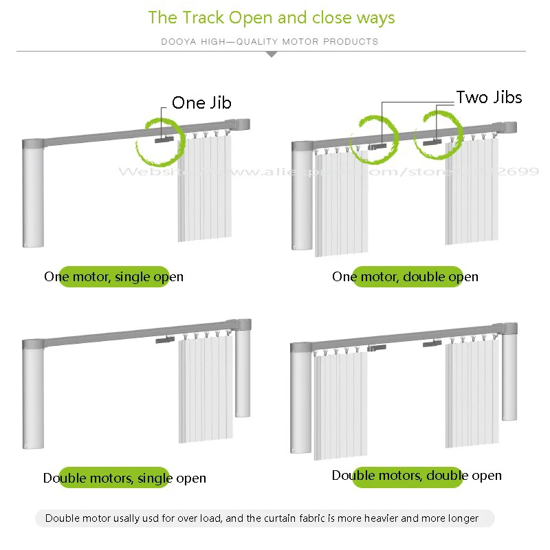 Electric Curtain track for  Xiaomi aqara /Dooya KT82/DT82 motor Customizable Super Quite for smart home