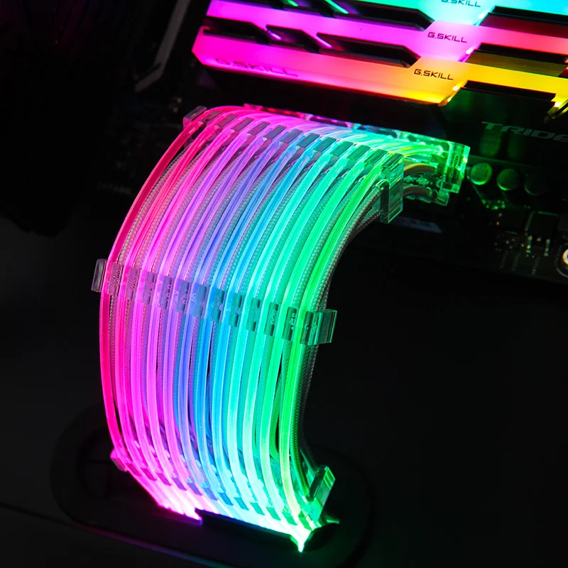 LIANLI Rainbow 5 в RGB удлинитель питания используется для 24PIN к материнской плате или 8PIN+ 8PIN к GPU/кабель передачи/Поддержка 3PIN коннектор