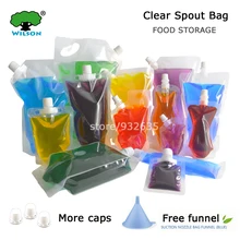 20 шт прозрачный носик мешок PET/PE мешок жидкая упаковка для воды, напитков, сжимаемых мешков носик мешок